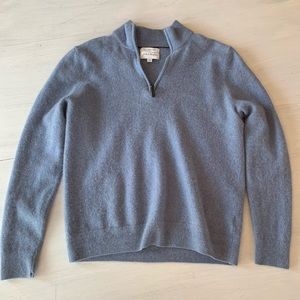 Cashmire quarter zip sweater